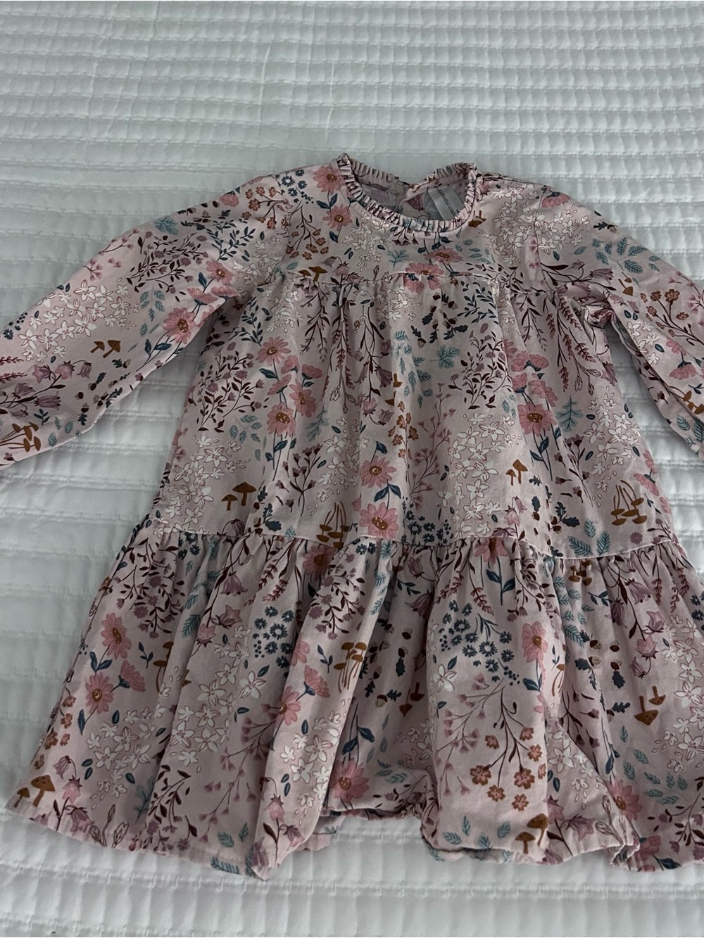 Modern Moments Girls Pink Floral Tiered Ruffle Dress. Cotton Size 3T